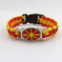 fashion love macedonia National flag Bracelets handmade macedonia bangle fashion Women and men ornament macedonia flag bangle Electrical Connectors