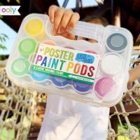 phc8 ชุดระบายสี สีน้ำ สีโปสเตอร์ อย่างดี สีฝุ่น สีเทียน สีชอ OOLY ชุดสีโปสเตอร์ Poster Paint Pods พร้อมกระเป๋าพกพา non-toxic ปลอดสารพิษ มาตรฐานUSA สามารถเช็ดล้างออกง่าย