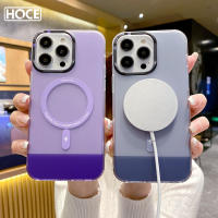 HOCE เคสโทรศัพท์สีม่วงฝ้าไล่ระดับสีสำหรับ IPhone 11 13 12 14 Pro Max ฝาหลังกันกระแทกชาร์จไร้สาย