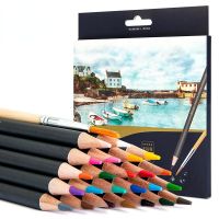 24 Professional Oil Color Pencil Set Watercolor Drawing Colored Pencils with Storage Bag Coloured Pencils Kids Drawing Drafting