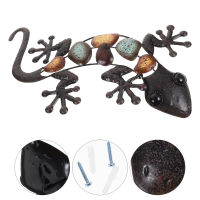 【Ready Stock】 Iron Gecko Craft ฉากกลางแจ้ง Decor Gecko Shaped จี้ตกแต่งบ้าน