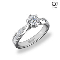 Zilvy  - แหวนวงหญิงเพชรแท้ เพชรน้ำร้อย  0.48 กะรัต (GR661)