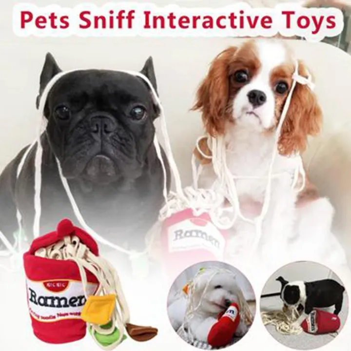 2022 New Interactive Ramen Dog Toy Nose Job Noodle Toy For Small Medium