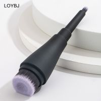 (Stream woman) LOYBJ Flat Head Fluted Foundation Brush Powder Liquid Foundation Cream Concealer Brush Doule Head แปรงแต่งหน้าเครื่องสำอางพร้อมหมวก