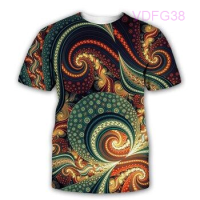 Fashion Psychedelic New HOT 20232023 T-shirt Fractal Art Abstract Graphics 3d Print Men Women Summer Streetwear Casual t Shirts Ks-058 Size：S-5XL