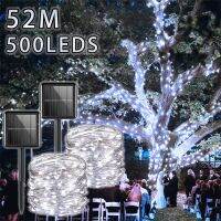 7m/12m/22m/32m/52m Solar String Fairy Lights LED Solar Power Lamp 500LED Waterproof Christmas Decoration for Garden Street Bulbs  LEDs HIDs