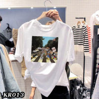 kr013พร้อมส่ง**สินค้ามาใหม่** เสื้อยืดคอกรมแฟชั่น แขนสั้น ลายมิกกี้และเพื่อน เนื้อผ้านุ่ม ใส่สบาย ไม่ร้อน ผ้าไม่หนาไม่บางเกินไป unisex