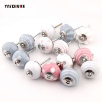 Nordic Simplicity Ceramic Handles Drawer Knobs Cupboard Door Handles Single Hole Cute Top Cabinet Pulls Knob for Furniture