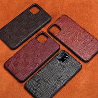 325วังฮีขายดี - /  Fhx 11a หรูหราแท้ Lambskin หนังตารางข้าวกรณีโทรศัพท์สำหรับ iPhone 11 11Pro MAX 12 13โทรศัพท์กลับกรณี