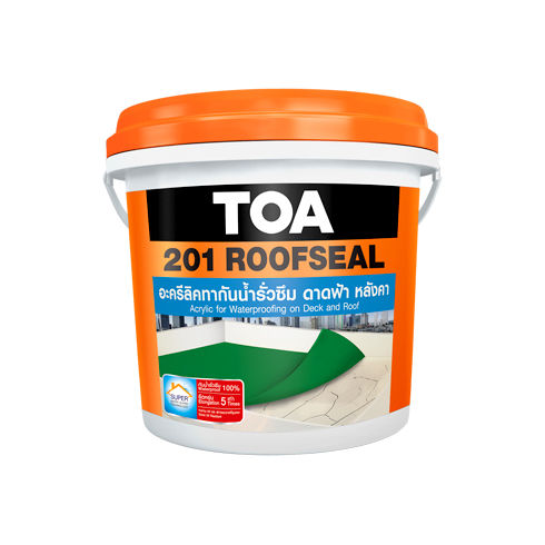 TOA อะคริลิคกันน้ำรั่วซึม สีขาว 201 ROOFSEAL ขนาด 1 kg.  สินค้าตามภาพ ! !- # พร้อมส่ง