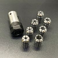 ER11 Chuck แกนมอเตอร์เพลาขยายแกนแกน collet เครื่องกลึงเครื่องมือแกนเครื่องตัดแกน 5mm ผู้ถือภายใน + 7PCS ER11 Chuck