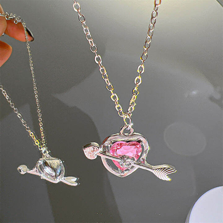 party-gifts-jewelry-shiny-necklace-trendy-necklace-fashion-necklace-kpop-necklace-crystal-heart-necklace