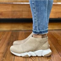 Plus Size Women Leather Boots Round Toe Side Zipper White Bottom Ladies Platform Shoes Daily Walking Female Ankle Booties