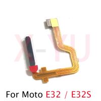 สําหรับ Motorola Moto E32 E32S ปุ่มโฮมเซ็นเซอร์ลายนิ้วมือกลับสายไฟ Flex Cable