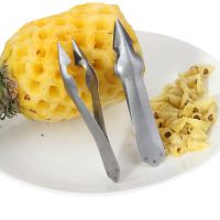 Portable Pineapple Peeler Stainless Steel Pineapple Cutter Corer Clip Ananas Pineapple Slicer for Fruit Salad Kitchen Gadget