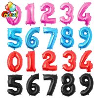 32inch Number Foil Balloons Pink Blue Red Black Gold Silver Balloon Wedding Happy Birthday Party Decoration supplies baby shower Balloons