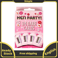 Hen Party การ์ดเกมสำหรับเด็กผู้หญิงเท่านั้นคืนแดร์เกมสีชมพูคืน Happy Time Friends