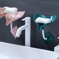 Whale Fish Tail Drain Soap Box Free Perforation Wall-mounted Shelf Household Soap Tray Bathroom Creative Storage Accessories Soap Dishes