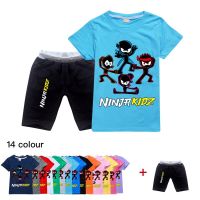 NINJA KIDZ เสื้อผ้าเด็กหญิง 2 ถึง 16 วัยรุ่น Cotton Graphic Tees เสื้อผ้าหญิง TShirt Little Boys เสื้อเด็กเสื้อกางเกงขาสั้น