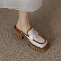 23 sprg and summer new sqre head tent ler womens ish otou s-slippers womens thick-soled outer s and mules -GGX23722◑