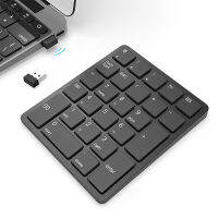 (มีในสต็อก) 2.4G Number Pad Wireless Numeric Keypad 26 Keys Portable Mini Financial Accounting Rechargeable Numeric Pad For Laptop Desktop **