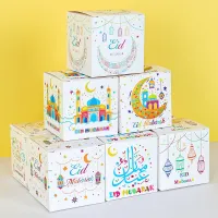 eid candy box Ramadan Decorations Islam Muslim Party Supplies Paper Gift Boxes Bag Ramadan Kareem Eid Al-fitr Gifts