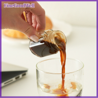 FineGoodWell โถบดขนาดเล็กสำหรับแยมน้ำผึ้งขวดน้ำผลไม้ขวดนมชงกาแฟแบบพกพาที่รั่วซึมพร้อมฝาปิดบ้านบาร์วอดก้าวิญญาณแก้วช็อต