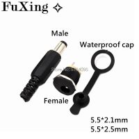 ❅ 10PCS 12V 3A 5.5 x 2.1mm 5.5x2.5mm Plastic Male Plugs DC-022 DC Power Socket Female Jack Screw Nut Connector DC022 5.5x2.1MM Hot