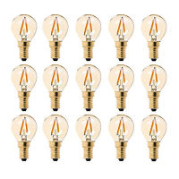 G40 Vintage Dimmable Led filament Light Bulb 1W E12 E14 Replace String Light Bulbs Amber Class 110V 220V LED Filament Globe Lamp
