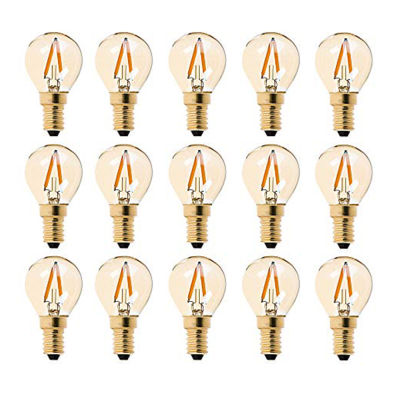G40 Vintage Dimmable Led filament Light Bulb 1W E12 E14 Replace String Light Bulbs Amber Class 110V 220V LED Filament Globe Lamp