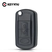 Keyyou เคสพับรีโมกุญแจแบบพลิกเคสเปลี่ยน3ปุ่มสำหรับโรเวอร์เรนจ์โรเวอร์ที่ดินการค้นพบ LR3