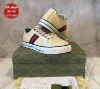 รองเท้าG_UCCI TENNIS 1977 CREAM SNEAKERS SIZE.36-43 รองเท้าแฟชั่น รองเท้าลำลอง รองเท้าผ้าใบชายและหญิง ยืดเกาะได้ดี ใส่สบาย เบา (สวยแท้100%)