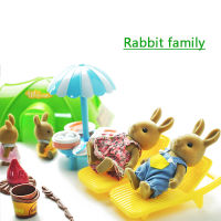 Forest Animal Family Picnic Tent Set Toy DIY 112 Miniatura Small Dollhouse Furniture Forest Family Picnic Set Toys For Kid Gift