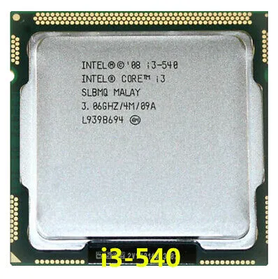 Intel Core i3-540 I3 540 Processor (4M Cache, 3.06 GHz) CPU LGA 1156 ...
