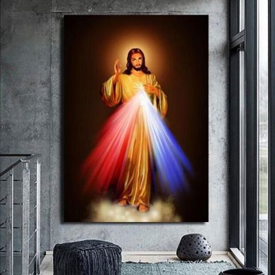 Divine Mercy ภาพ Love พระเยซูคริสต์สร้างแรงบันดาลใจ Art โปสเตอร์ฟิล์ม-การพิมพ์ความละเอียดสูง-ภาพวาดผ้าใบสำหรับ Home Wall Decor