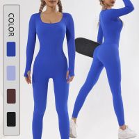 Yoga Suit Womens Sportswear Yoga Jumpsuit All-in-One Training Long Sleeve Jumpsuit Sportswear Fitness Suit Womens Sportswear