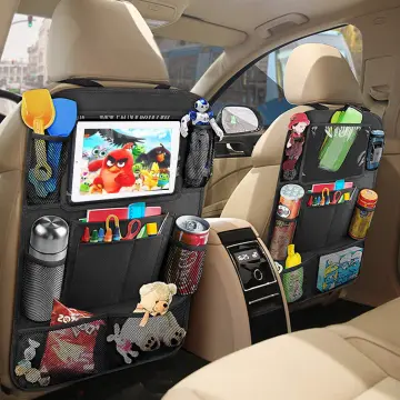 Car Seat Organizer+Car Trash Can, Backseat Car Organizer, Protector Kick  Mats for Kids, Table Tray, Foldable Dining Table with iPad and Tablet Holder,  Travel Accessories Organizer (1 Pack) 