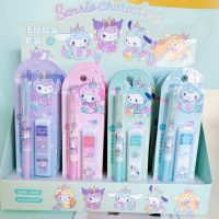 Lele Pencil】เครื่องเขียน Sanrio น่ารัก24ชิ้นเครื่องเขียนเมโลดี้ดินสอกด Kuromi Hello Kitty 0.5มม. ดินสอ HB ทั้งกล่องขายส่ง