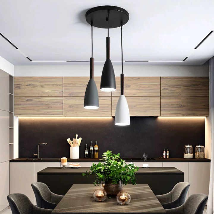 Pendant Lighting Nordic Minimalist Round Pendant Lights Over Dining ...