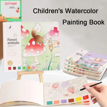 Pocket Watercolor Painting Book DIY Water Coloring Book Funny Watercolor  Painting Portable Book Safe Children Water Magic Coloring Book for Kids