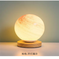 Glass Lampshade Moon Lamp LED Night Light Switch Moon Light For Bedroom Decoration Room Lights Decor With Stand Night Lamp