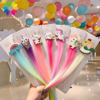 SunflowerBaby Baby Cartoon Wig Hairpin Unicorn Hairpin Cute Girl Baby Side Clip Bangs Clip Hair Accessories AH029