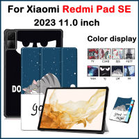 สำหรับแผ่น Xiaomi Redmi SE 2023 11.0นิ้วกราฟฟิตีสไตล์ตามท้องถนนทาสีแบรนด์ Redmi Pad SE 11.0 "Redmi Pad Se 2023 PU ขาตั้งแบบพับหนนังพลิกเปลือกแข็งตื่น