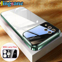 Jingsanc เคสชัดเจนแบบ HD หรูหราปลอกสำหรับ Samsung กาแลคซี A12 4G/A12 5G/M12เคสไฟฟ้ามุมมองกว้างพร้อมการป้องกันฟิล์มเลนส์ในตัวฝาครอบกันกระแทกรองรับการกระแทก TPU นิ่ม A12ซัมซุง4G/A12 5G/A31-1 M12