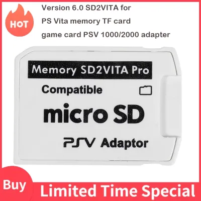 【Hot Sale🥇】อะแดปเตอร์ PSV Vita 1000/2000ระบบ3.65ที่ใส่การ์ด TF SD ชุดแปลงไมโครการ์ด Sd เวอร์ชัน6.0,คืนได้ภายใน7วัน