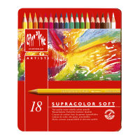 SUPRACOLOR SOFT AQUARELLE – ASSORTMENT OF 18 COLOURS (Metal box) #3888.318