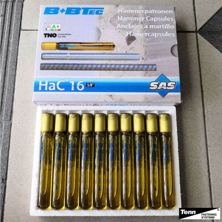 TENN B+BTEC Chemical Capsule Anchor HAC16. HAC 16 hammerin anchors