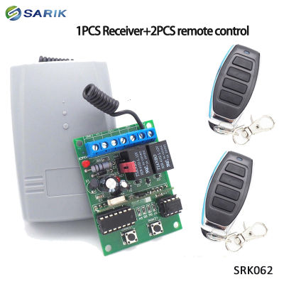 2 Channel 12V 24V DC RF Receiver Rolling Code Transmitter Command Garage Gate Motor Receiver 433.92 mhz with remote control