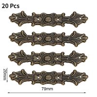 ✓◊﹉ 20Pcs Flower Wraps Cabochon Flatback Metal Embellishments Scrapbook Decorative Protectors Corner Brackets for Wood Box Screws