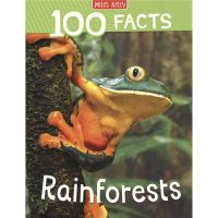 Tropical rain forest knowledge theme popular science picture book 100 facts rainforsts 100 facts series childrens English encyclopedia popular science knowledge Reading Book English original imported